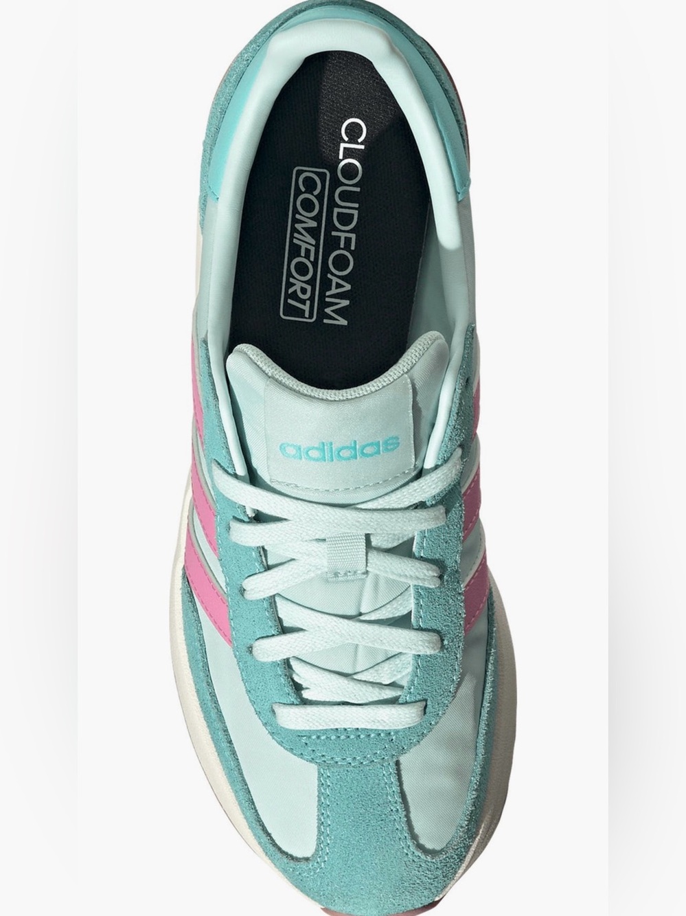 Adidas Run 70s 2.0 Sneaker Halo Mint Bliss Pink Off White Colorway Women's 7.5 - Picture 12 of 15